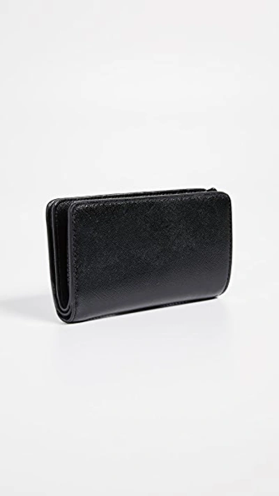 Shop Marc Jacobs The Utility Snapshot Tonal Slim Bifold Wallet Black