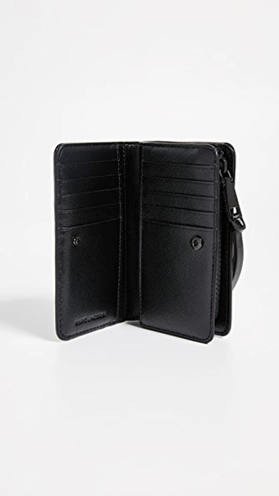Shop Marc Jacobs The Utility Snapshot Tonal Slim Bifold Wallet Black
