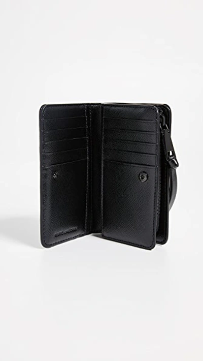 Marc Jacobs Snapshot Leather Wallet In Black