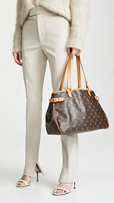 Pre-owned Louis Vuitton Monogram Batignolles Horiz Bag In Brown