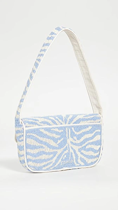Staud Tommy Bag Light Blue/cream In Light Blue/cream