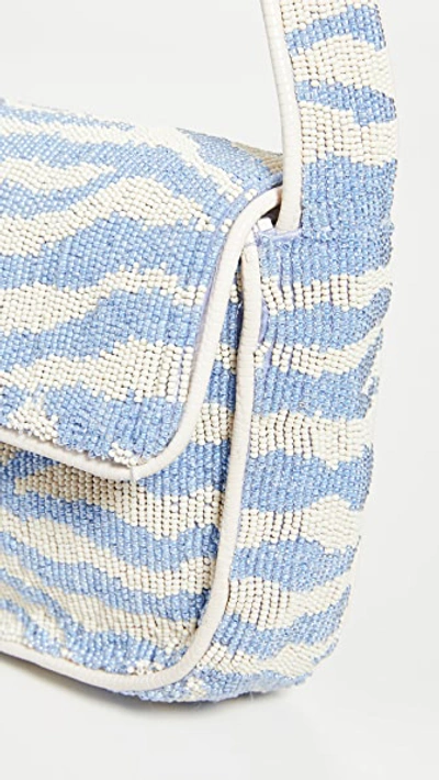 Staud Tommy Bag Light Blue/cream In Light Blue/cream