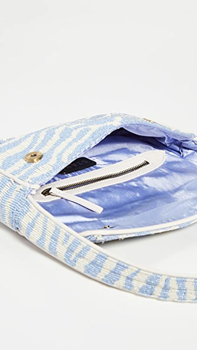 Staud Tommy Bag Light Blue/cream In Light Blue/cream