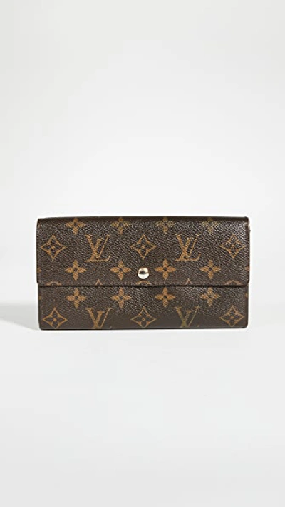 Shop Shopbop Archive Louis Vuitton Sarah Wallet In Brown