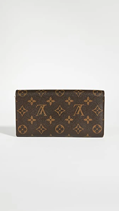 Shop Shopbop Archive Louis Vuitton Sarah Wallet In Brown