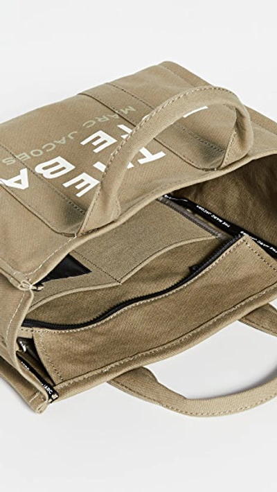 Marc Jacobs Small Traveler Canvas Tote In Slate Green
