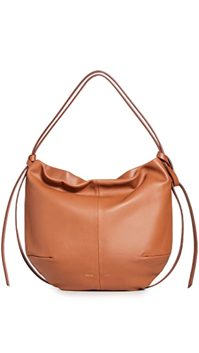 Brodie Leather Shoulder Bag In Brown