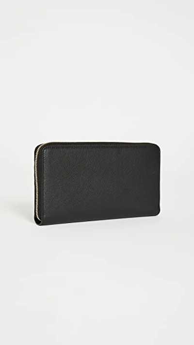 Shop Mansur Gavriel Zip Continental Wallet In Black/flamma