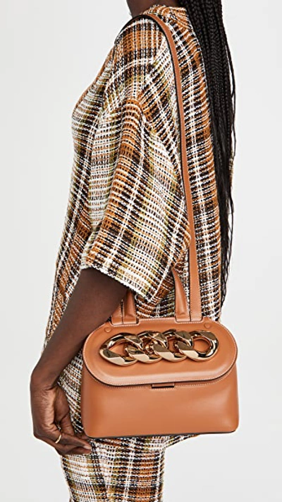 Shop Jw Anderson Small Chain Lid Bag In Pecan