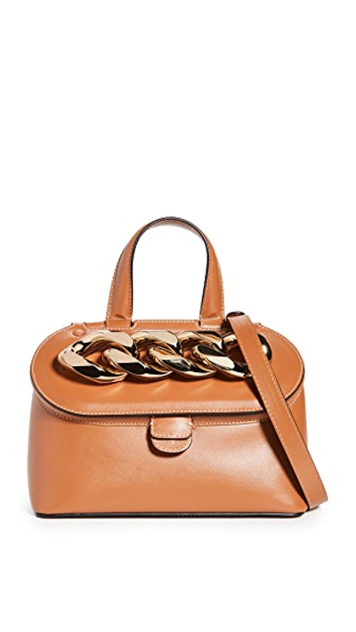 Shop Jw Anderson Small Chain Lid Bag In Pecan