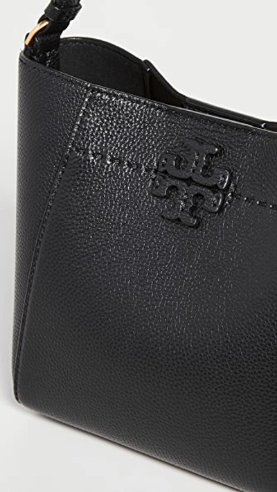 Tory Burch Mcgraw Small Bucket Bag In Black