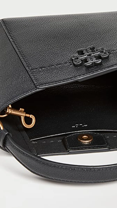 Tory Burch Mcgraw Small Bucket Bag In Black