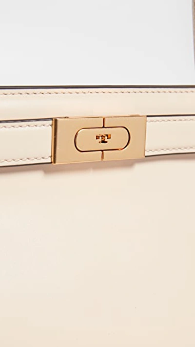 Shop Tory Burch Lee Radziwill Small Bag In New Cream