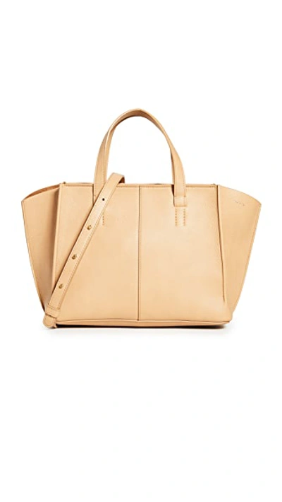 Shop Mansur Gavriel Mini Zip Multitude Tote In Nocciola