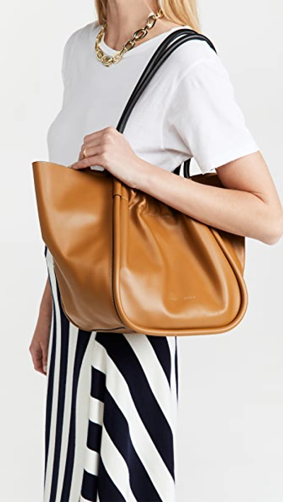 Shop Proenza Schouler Large Ruched Tote In Tapenade