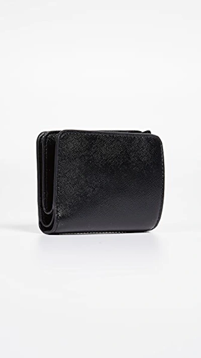 Shop Marc Jacobs The Utility Snapshot Tonal Crossbody Compact Wallet Black