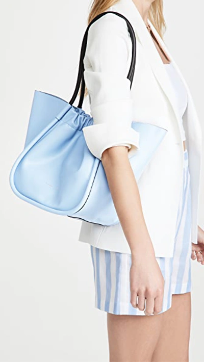 Shop Proenza Schouler Large Ruched Tote In Sky Blue