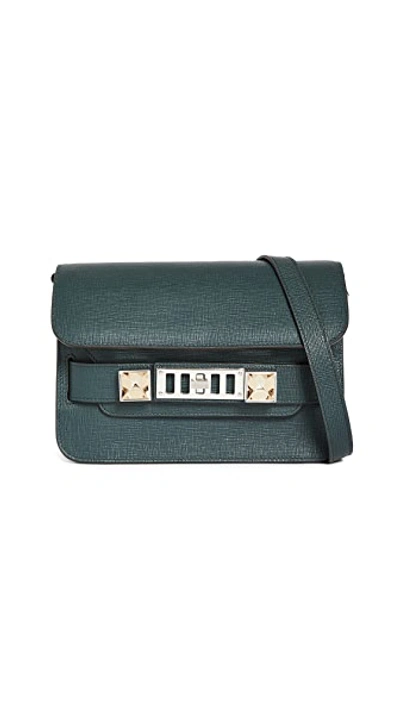 Shop Proenza Schouler Ps11 Mini Classic Bag In Petrol Green