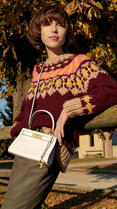 Shop Tory Burch Lee Radziwill Petite Bag In New Cream