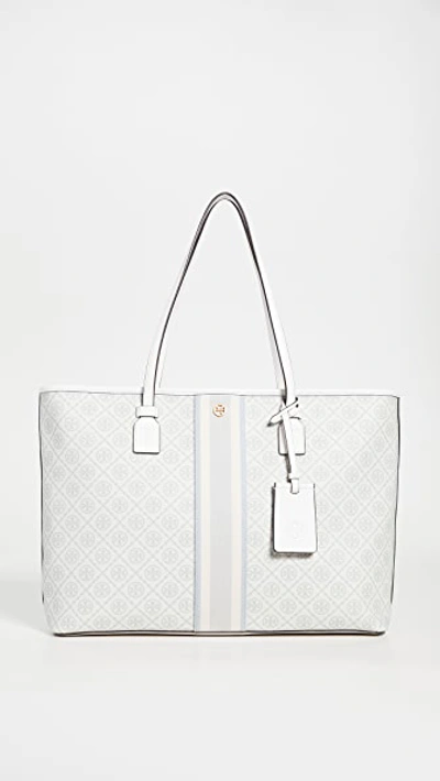 Shop Tory Burch T Monogram Coated Canvas Tote In New Ivory