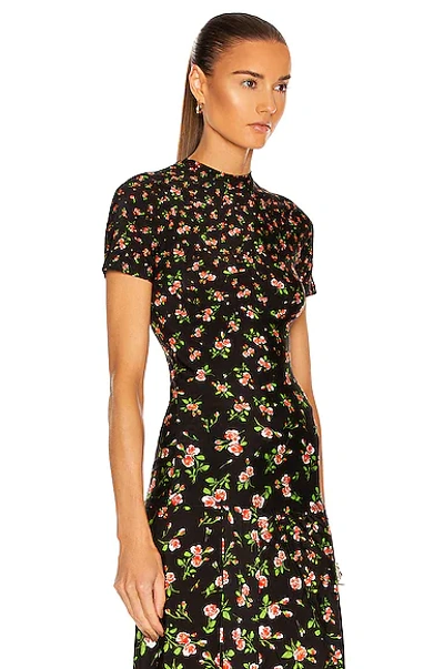 Shop Paco Rabanne Floral Top In Black Pluie De Roses