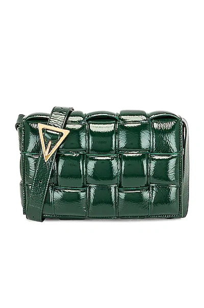 Shop Bottega Veneta The Shiny Cassette Metallic Leather Crossbody Bag