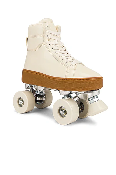 Bottega Veneta Cream Quilted Leather Roller Skate Sneakers In Sea Salt & Rubber Band