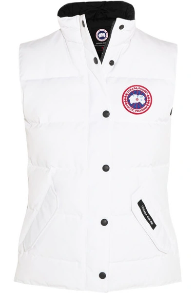 Shop Canada Goose Freestyle Shell-twill Down Gilet In White