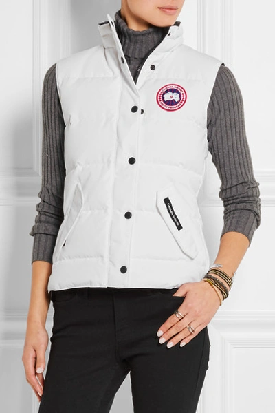 Shop Canada Goose Freestyle Shell-twill Down Gilet In White
