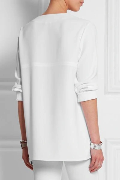 Shop Stella Mccartney Arlesa Stretch-crepe Top In White