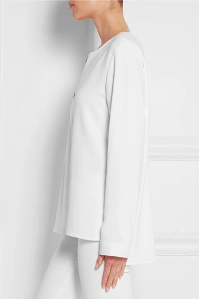 Shop Stella Mccartney Arlesa Stretch-crepe Top In White
