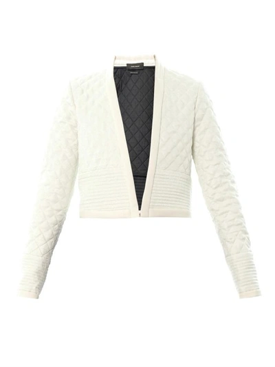 Isabel Marant Organi Quilted Silk Jacket In Ivory