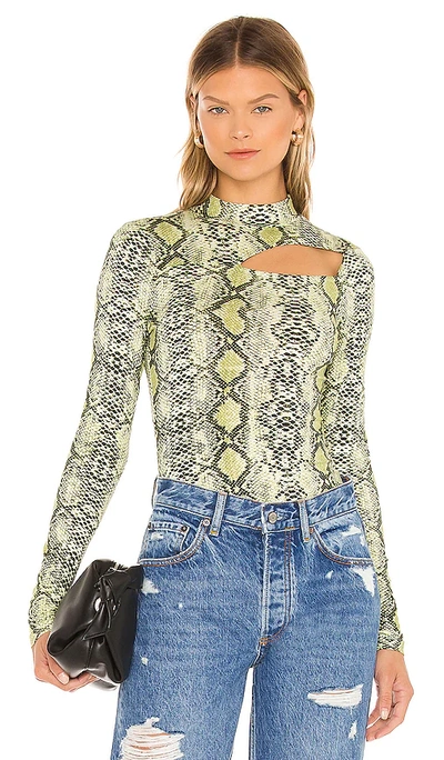 Shop Superdown Polina Cutout Top In Green