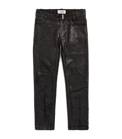 Shop Givenchy Kids Coated Jeans (4-14 Years) In Navy