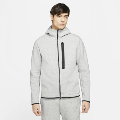 Shop Nike Men's  Sportswear Tech Fleece Full-zip Hoodie In Grey