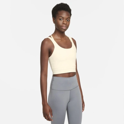 Shop Nike Yoga Luxe Women's Infinalon Crop Top In Sail,white