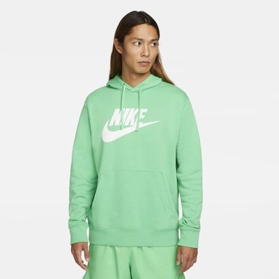 Shop Nike Sportswear Club Fleece Men's Graphic Pullover Hoodie In Light Green Spark,light Green Spark