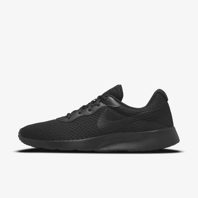 Shop Nike Men's Tanjun Shoes In Black