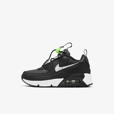 Nike Air Max 90 Toggle Little Kids' Shoes In Black,green  Strike,white,chrome | ModeSens