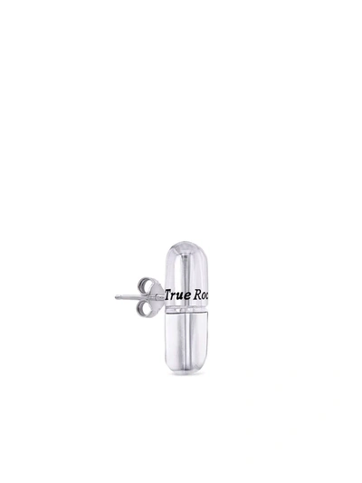 Shop True Rocks Pill Stud Earring In Silber