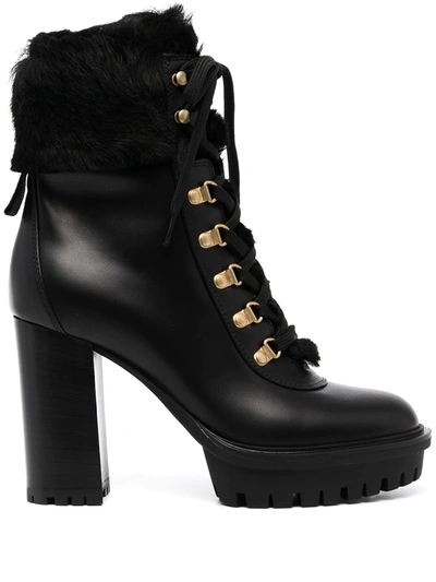 Shop Gianvito Rossi Alaska 100mm Ankle Boots In Black