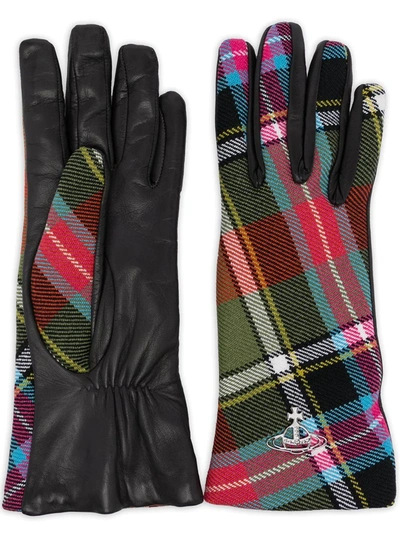 Shop Vivienne Westwood Orb-plaque Gloves In Multicolour