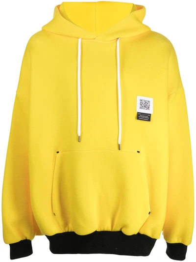 Shop Fumito Ganryu Cape-sleeve Drawstring Hoodie In Yellow