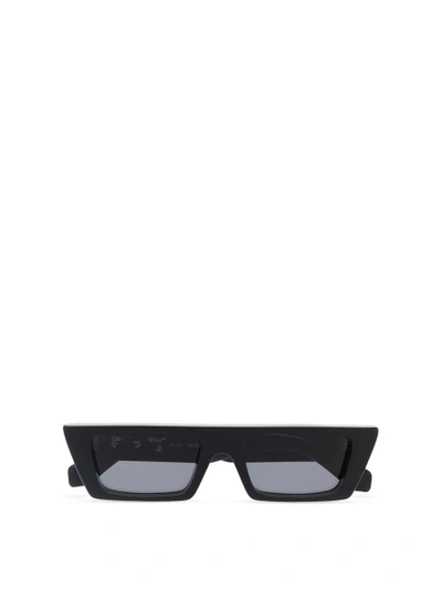 OFF-WHITE Mari Rectangular Frame Sunglasses Black/Yellow