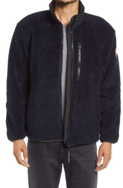 Shop Canada Goose Kelowna Fleece Jacket In Atlantic Nvy-bleu Mar Atlan