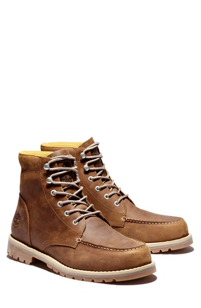 Shop Timberland Redwood Falls Waterproof Moc Toe Boot In Saddle