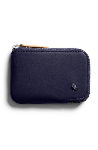 Shop Bellroy Leather Card Pocket In Navy