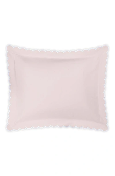 Shop Matouk Diamond Piqué Pillow Sham In Pink