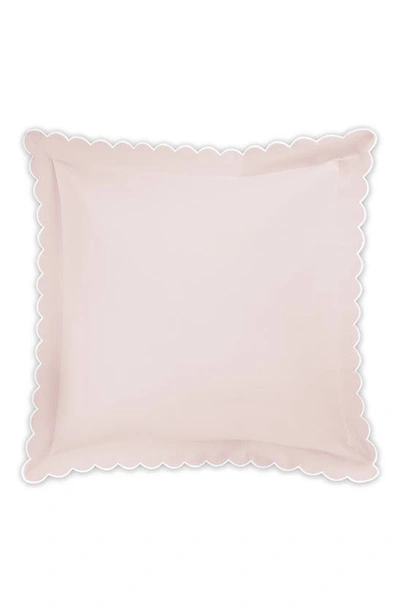 Shop Matouk Diamond Piqué Euro Pillow Sham In Pink