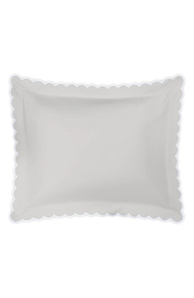 Shop Matouk Diamond Piqué Pillow Sham In Silver